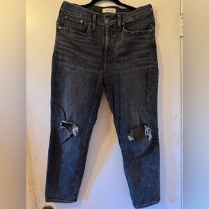 Madewell Charcoal Distressed Jeans